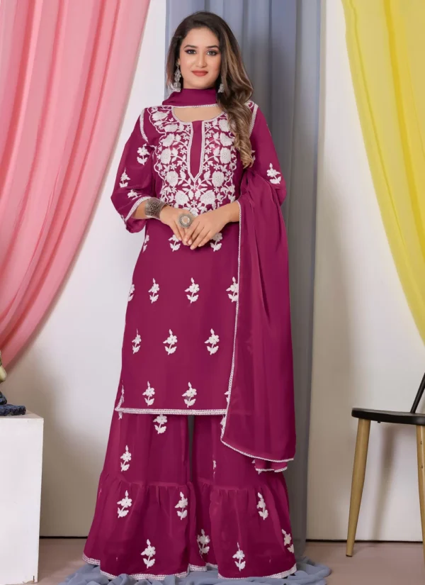 Magenta Georgette Salwar Suit