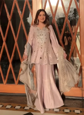 Pastel Lavender Designer Ethnic Set