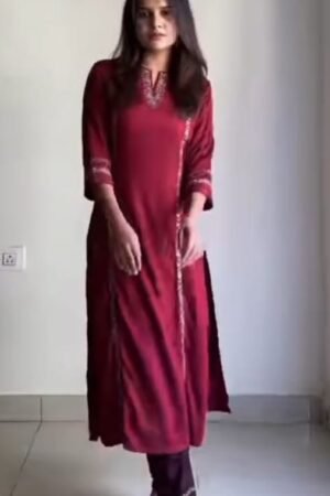 Elegant Maroon Kurti Look