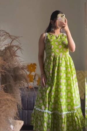 Sleeveless Cotton Kurta Set
