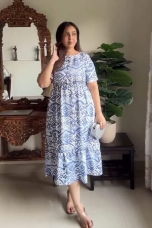 Charm  Blue Maxi Dress