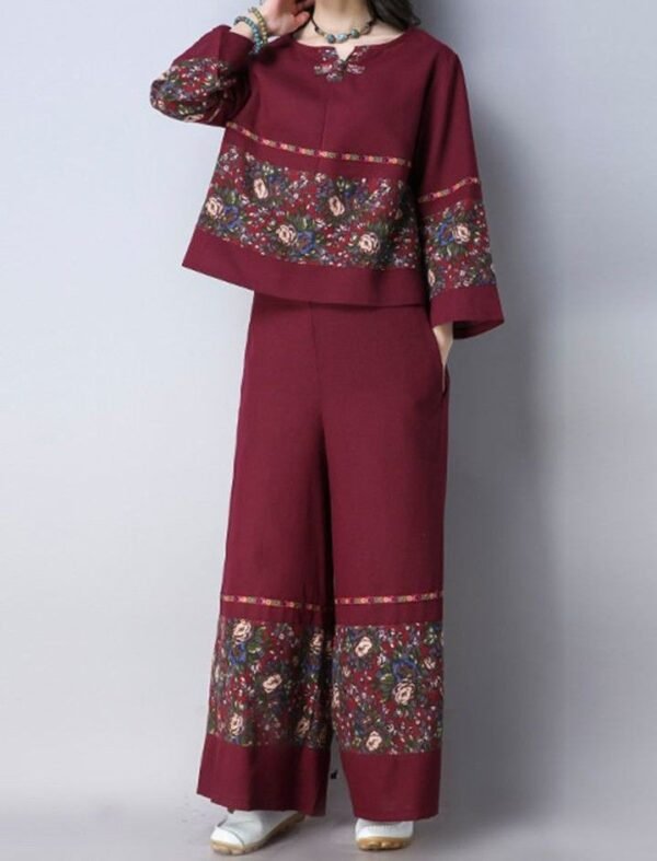 NEW ARRIWAL REYON EMBROIDERED TOP AND BOTTOM CO ORD SET FOR WOMEN
