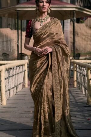 Women's Kanjivaram Art Silk Saree Soft Banarasi Style Sari With Blouse Piece For Wedding