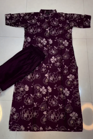 New Trendy Cotton Printed Kurta with Bottomwear Set