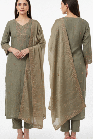 Ethnic Printed Sequinned Unstitched Dress Material – Create Your Own Festive Elegance