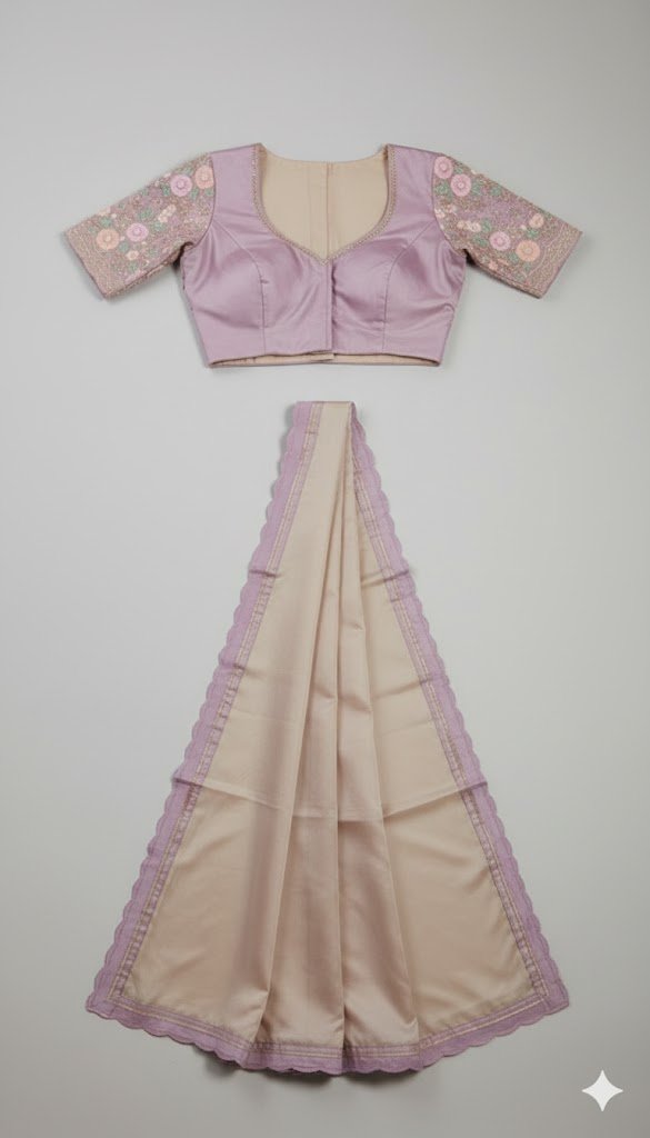 Embroidered Art Silk Saree in Purple – A Regal Expression of Elegance - Image 2