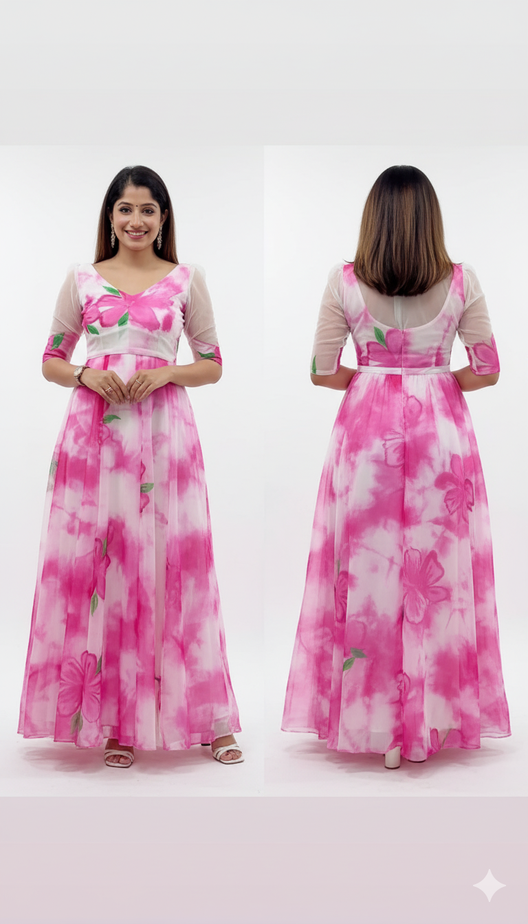 Women’s Latest Wedding Gown with Dupatta Set – Elegant Bridal Ensemble