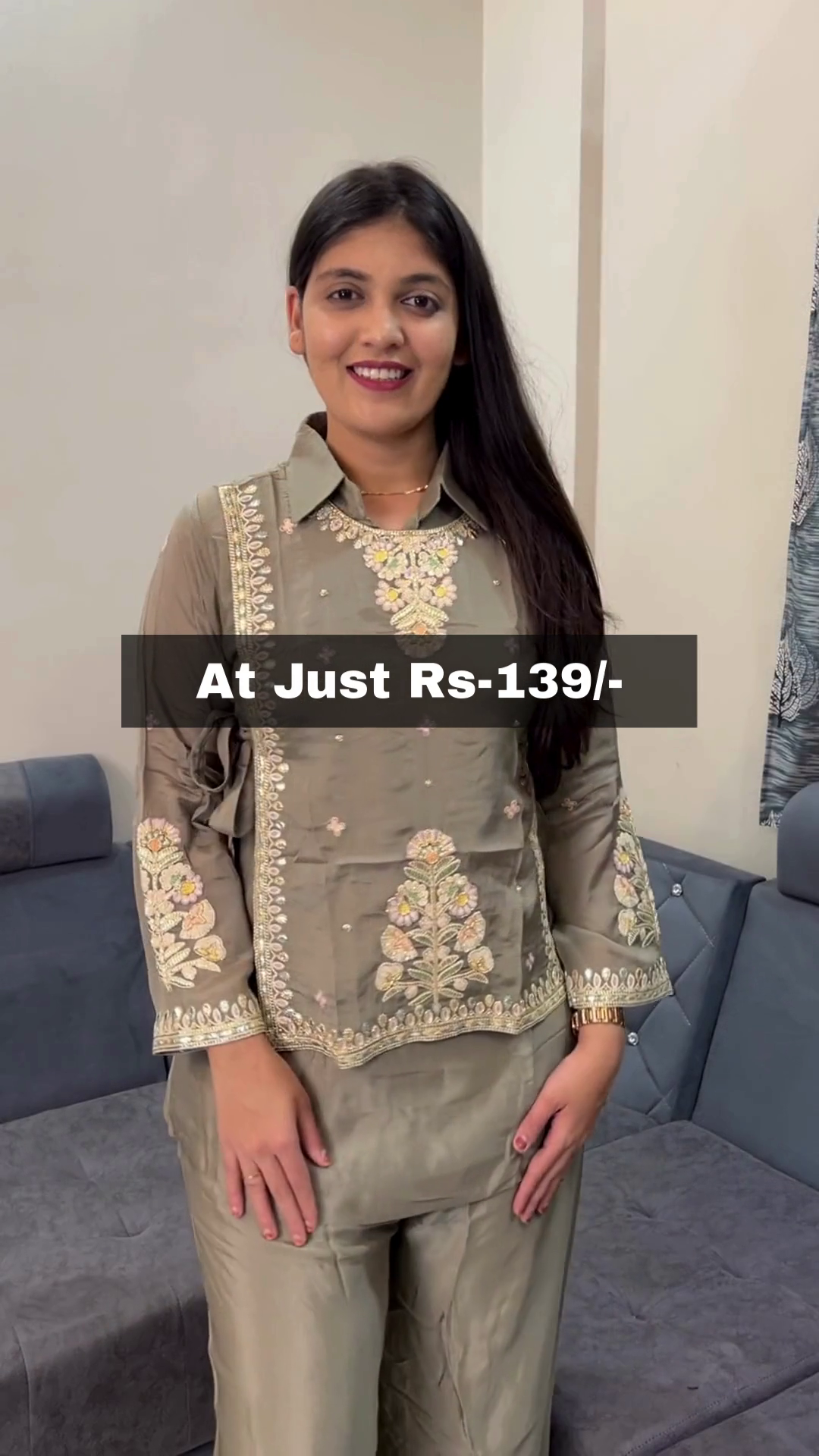 Elegant Embroidered Women’s Kurti Set