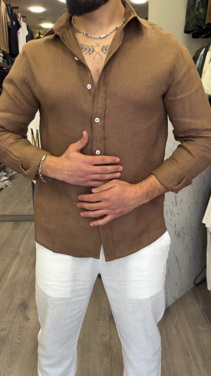 Men Relaxed Regular Fit Spread Collar Textured Casual Shirt - Image 6