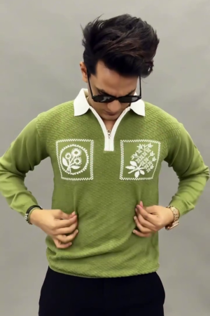 Mens Pointle Colorblocked Flatknit Tshirts