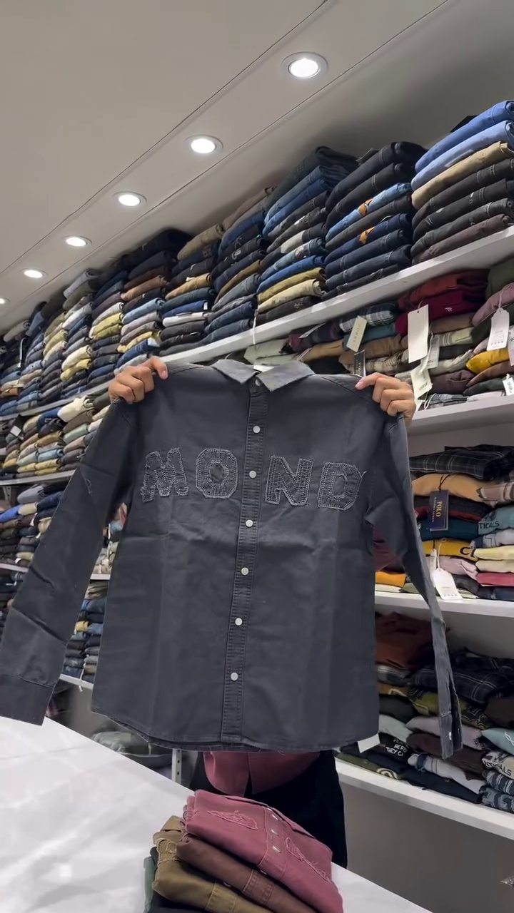 Men Textured Spread Collar Cotton Casual Shirt - Image 9