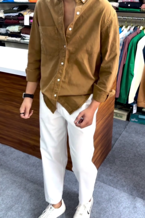 Regular Fit Button Down Corduroy Shirts
