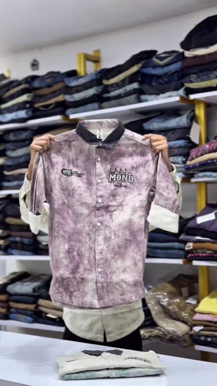 Men Abstract Printed Spread Collar Cotton Casual Shirt - Image 8