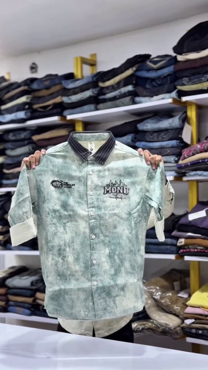 Men Abstract Printed Spread Collar Cotton Casual Shirt - Image 4