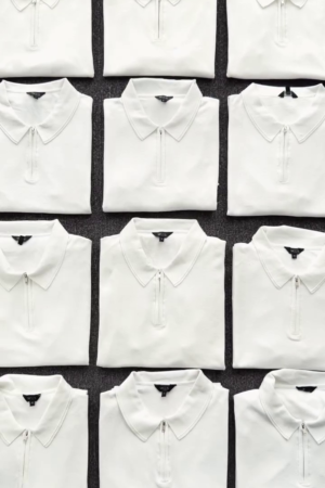 Men Slim Fit Zip-Top Polo Shirt